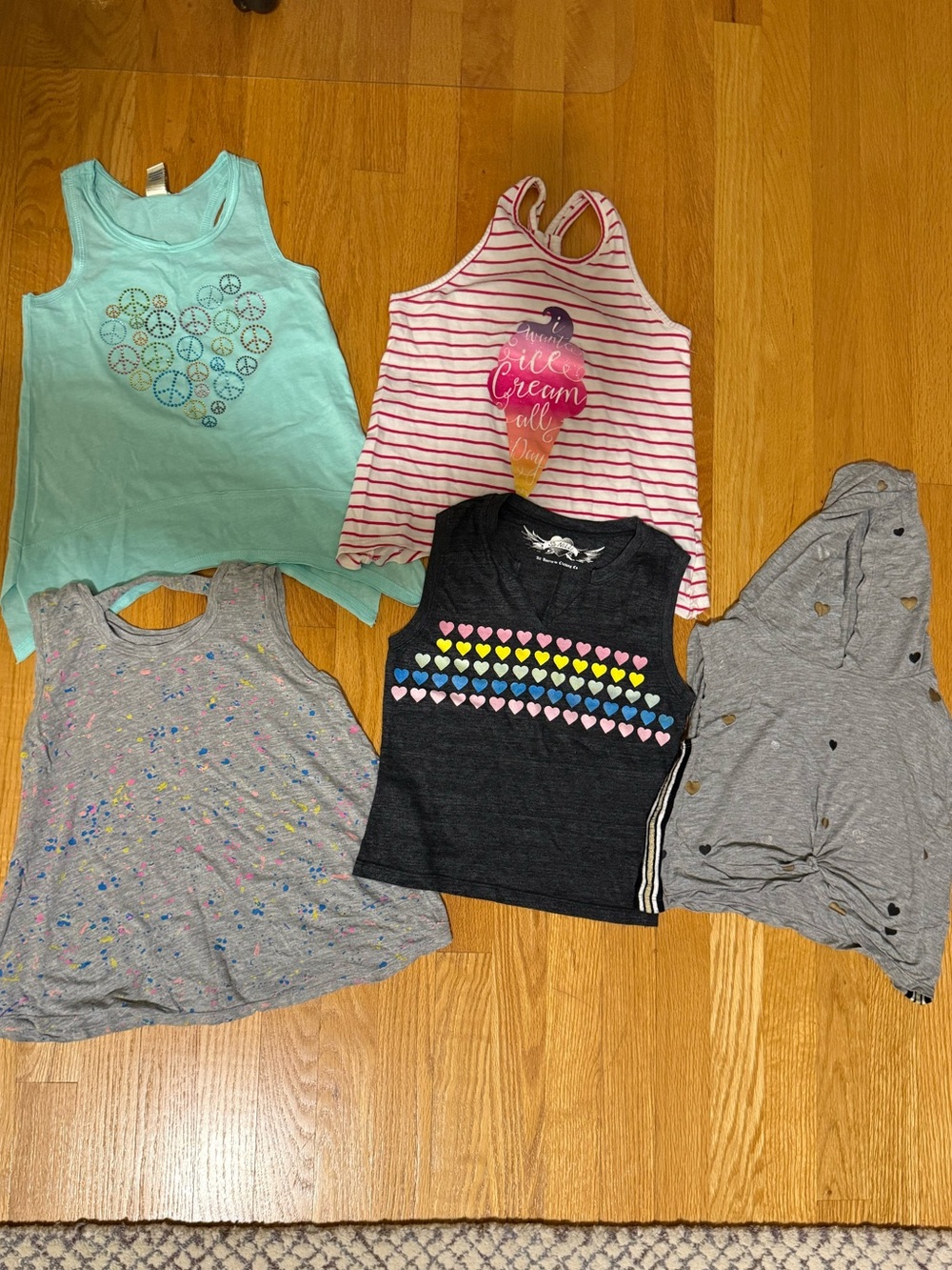 Girls Summer Tank Top sleeveless bundle Sz 6x